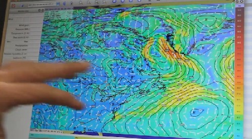 The weather window - no serious winds for a few days anyway