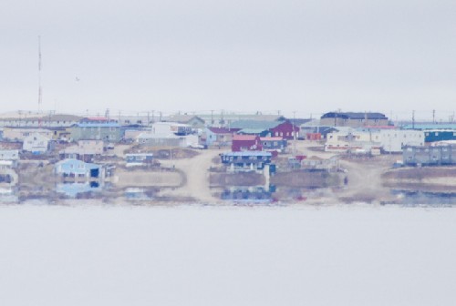 Cambridge Bay shimmers out of the mirage