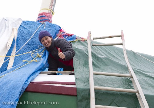 Jess gives Teleport the thumbs up for surviving the winter