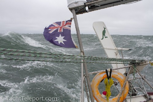 35kn and Rough seas in the Bering Strait
