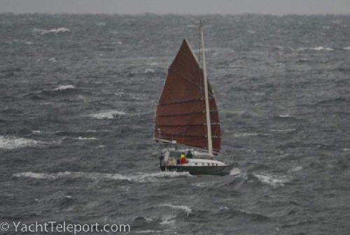 Teleport in Bering Strait before the storm, taken from coast guard ship