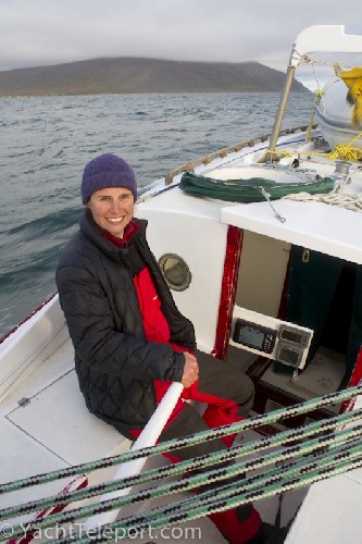 Jess sailing teleport past Cape Prince of Wales the tip of The Bering Strait