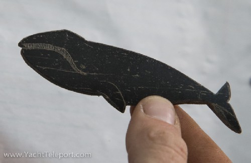 Bowhead whale I carved from whale baleen