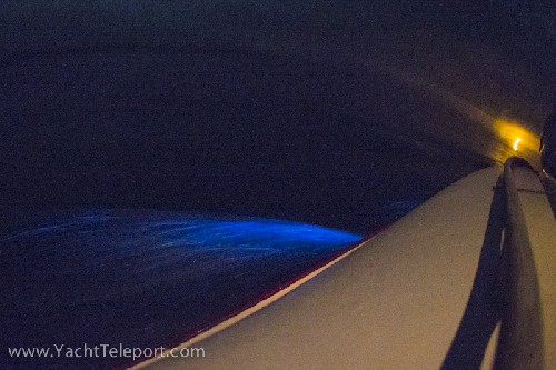 Phosphorescence bow wave