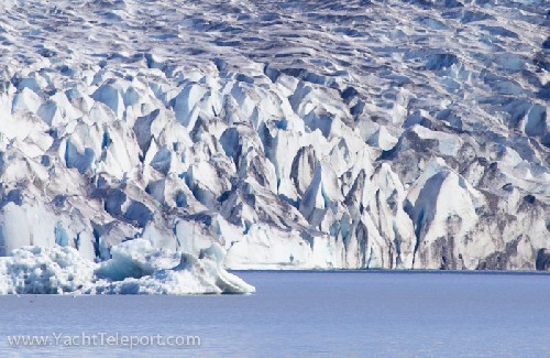 The front of the glacie