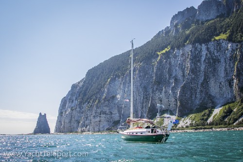 Teleport anchored off Cape Saint Elias
