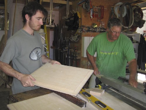 Making new lazerette hatches in Terry\'s workshop