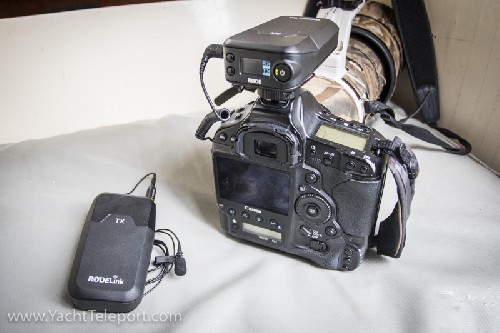 RodeLink wireless microphone setup - Click for full-size.